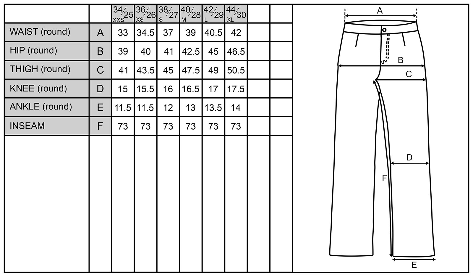 Size Chart Size Chart
